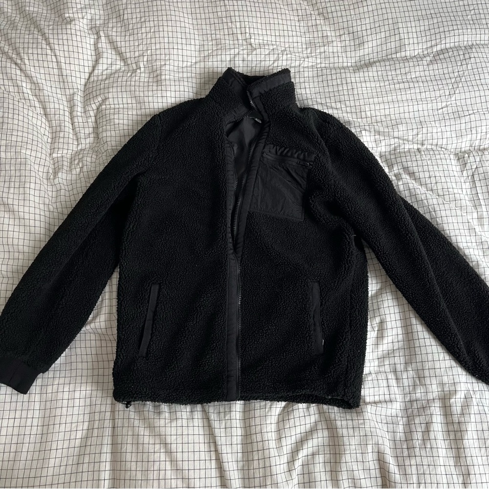 ASOS Tall Black Fleece Jacket